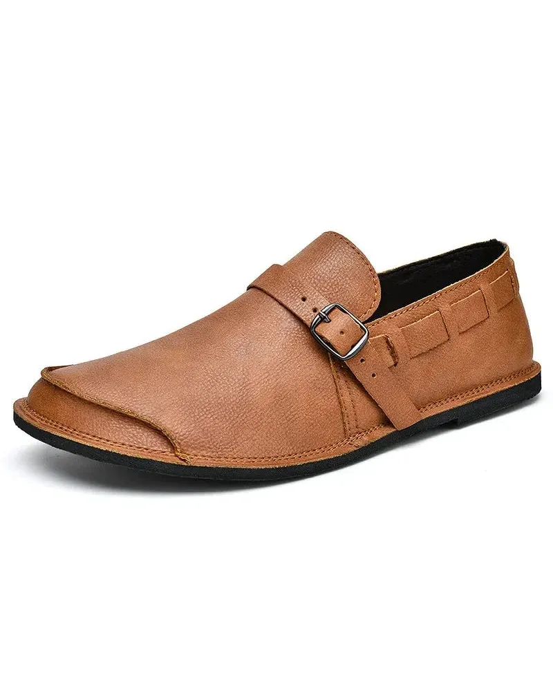 Montalvo Buckled Leather Loafers