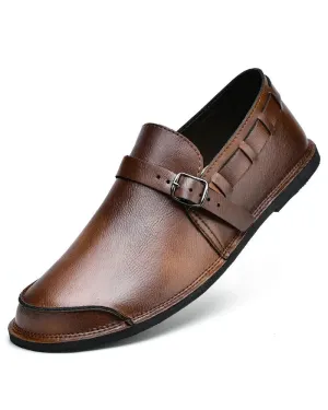Montalvo Buckled Leather Loafers