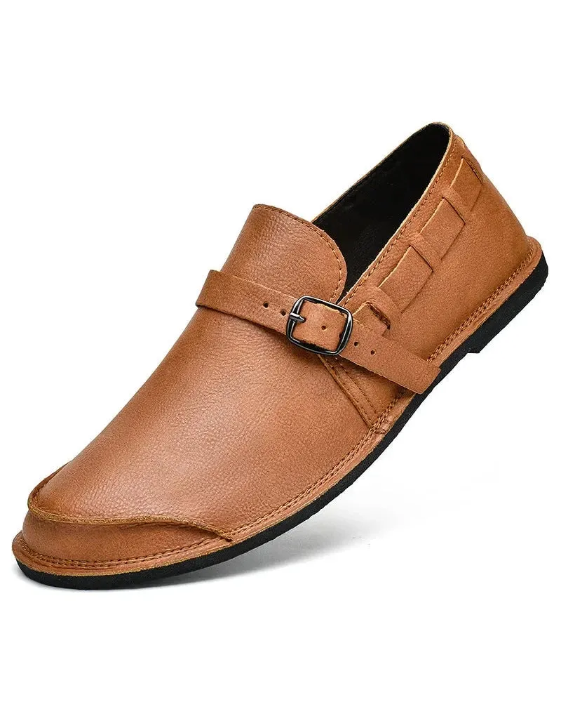Montalvo Buckled Leather Loafers