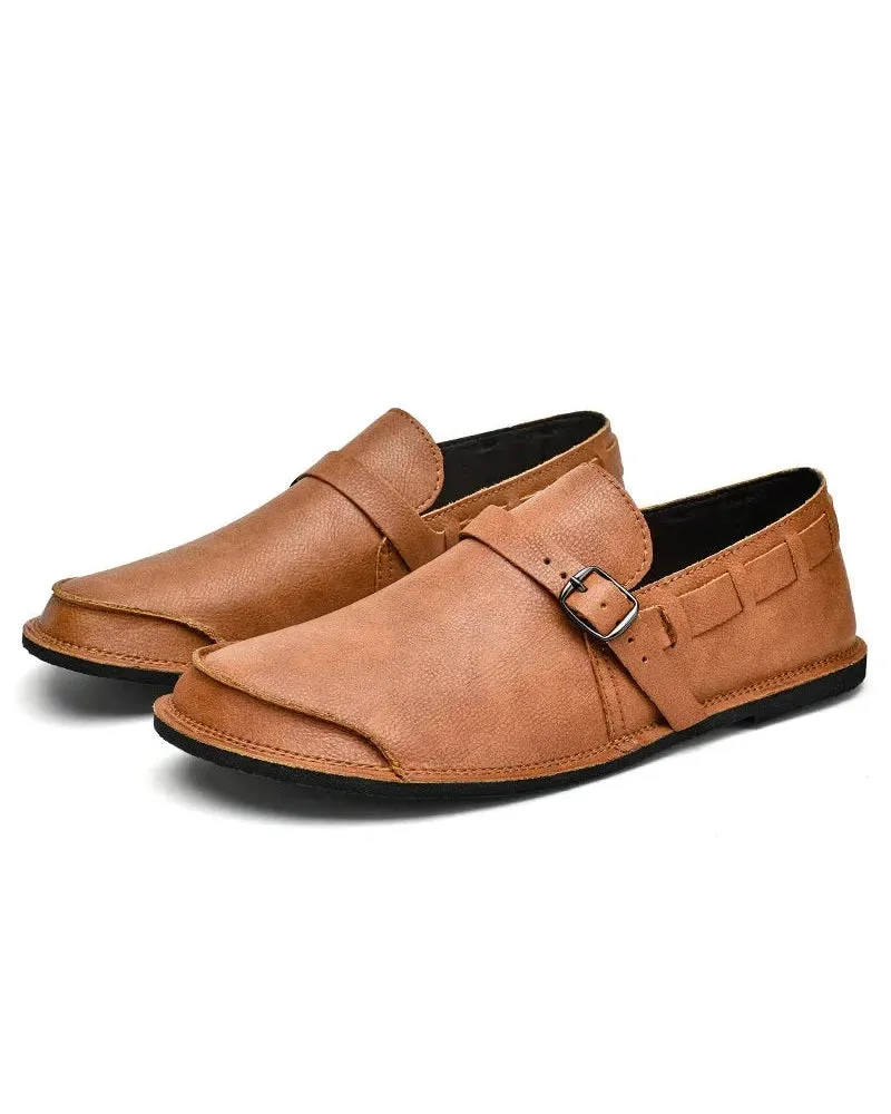 Montalvo Buckled Leather Loafers