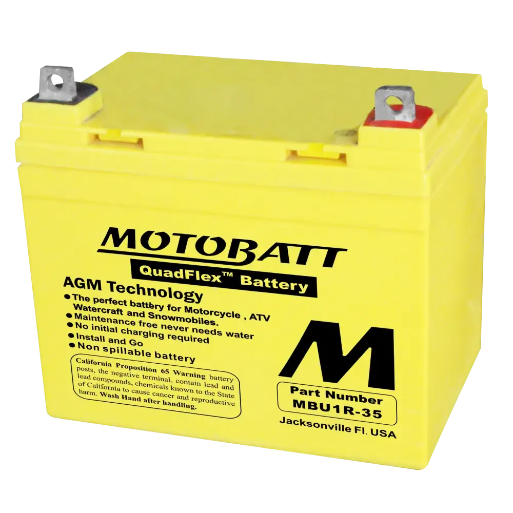 Motobatt MBU1-35 Quadflex AGM Battery for Yamaha, Kawasaki, Polaris, John Deere, Honda