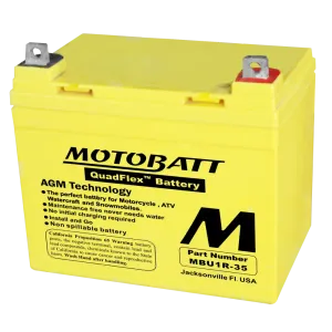 Motobatt MBU1-35 Quadflex AGM Battery for Yamaha, Kawasaki, Polaris, John Deere, Honda