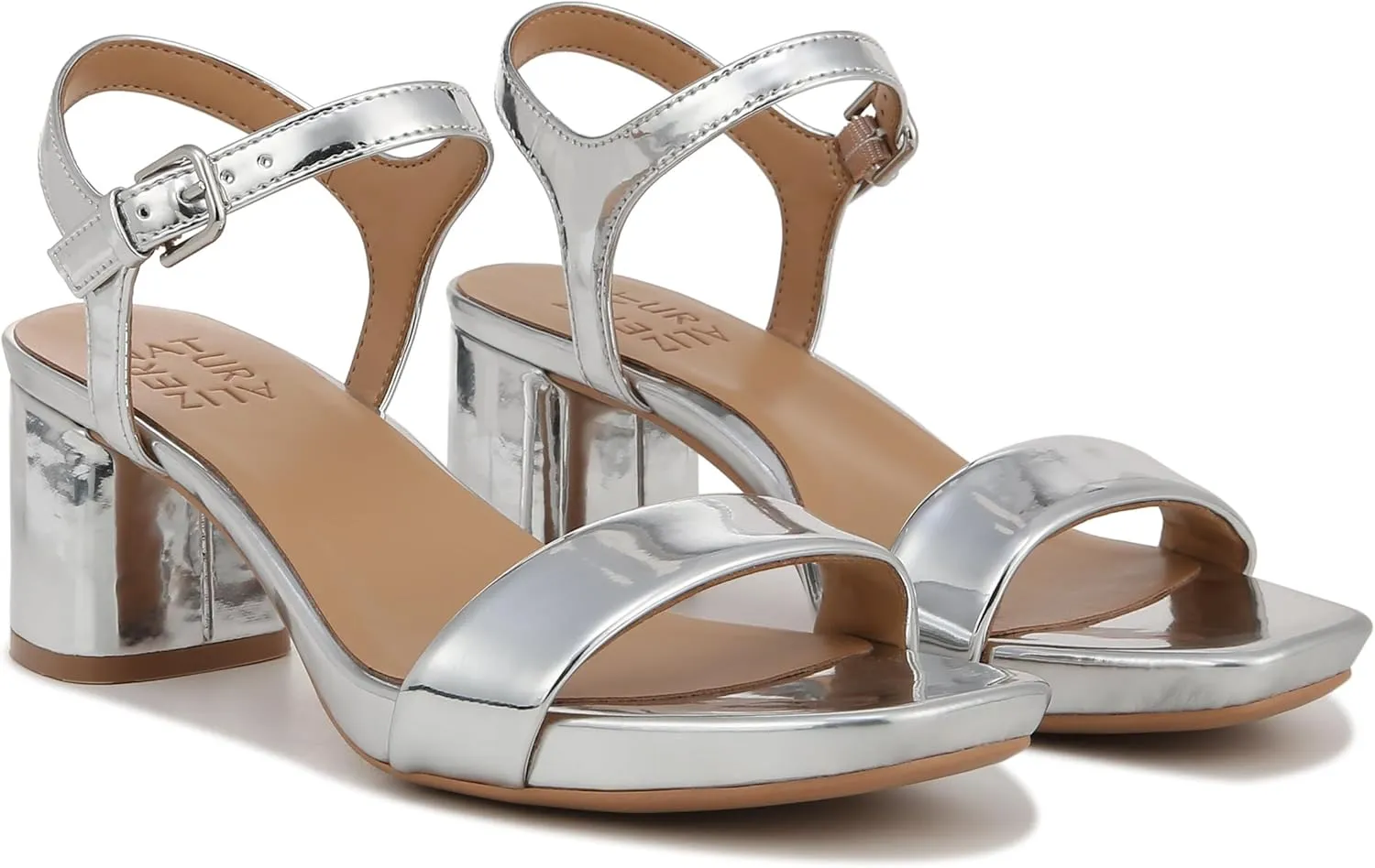 Naturalizer womens Izzy Block Heel Ankle Strap Sandal
