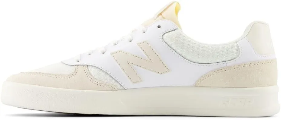 New Balance Men's 300 V3 Court Sneaker, White/Sea Salt/Linen, 12 Wide