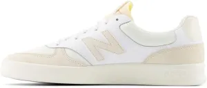 New Balance Men's 300 V3 Court Sneaker, White/Sea Salt/Linen, 12 Wide