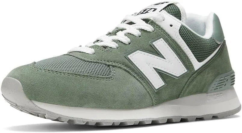 New Balance Unisex 574 V2 Familiar Ground Sneaker, Green/White, 8.5 US Men