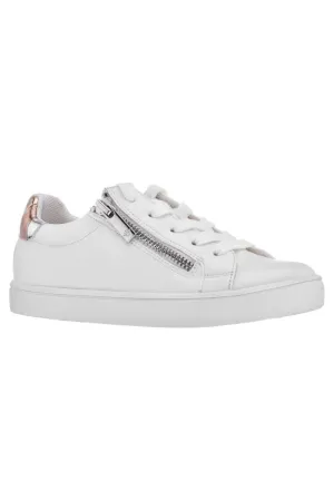 Nina Ammber Lace Up Shoe in White Metallic