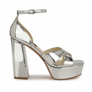 Nine West Women's Vicky3 Silver M