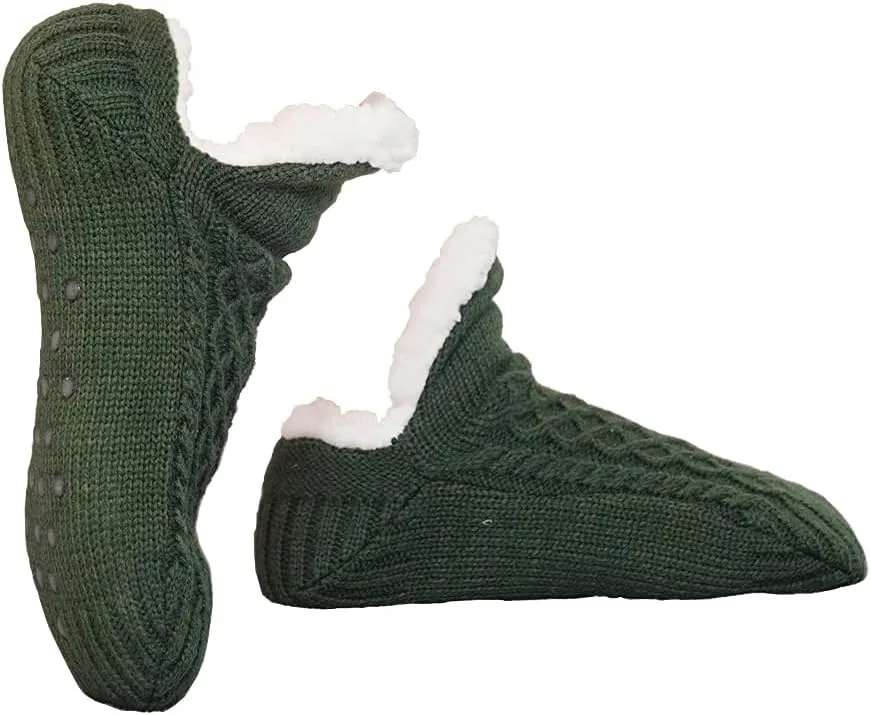 Non slip floor socks Fuzzy Curly Fur Memory Foam Loafer Thick velvet slippers, autumn and winter warm home floor anti slip foot protection covers,