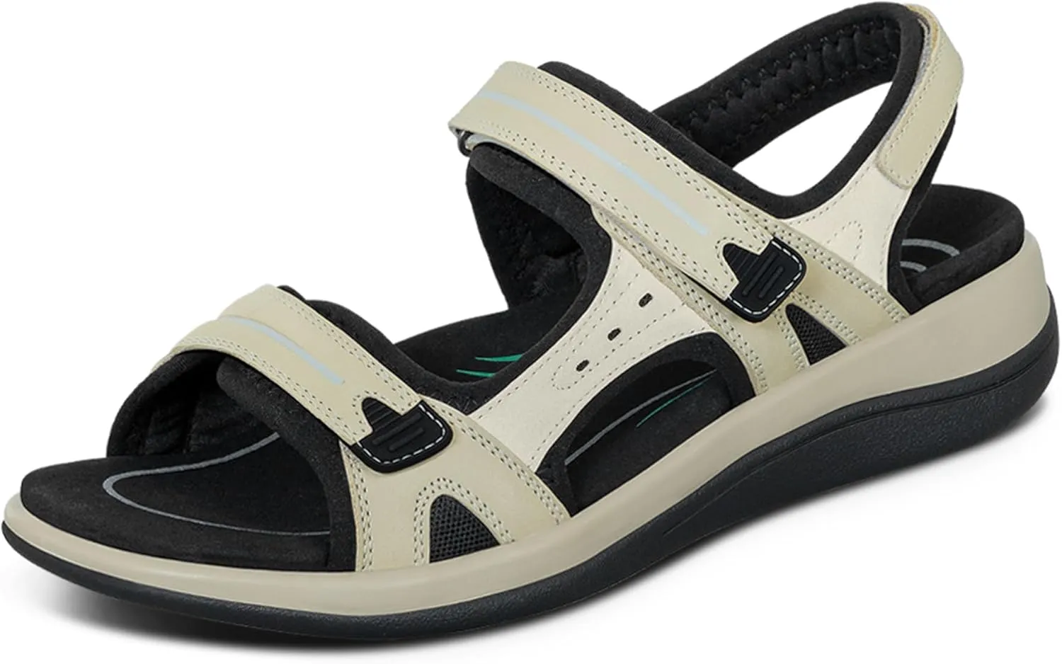 Orthofeet Women's Orthopedic Leather Adjustable Venice Sandals
