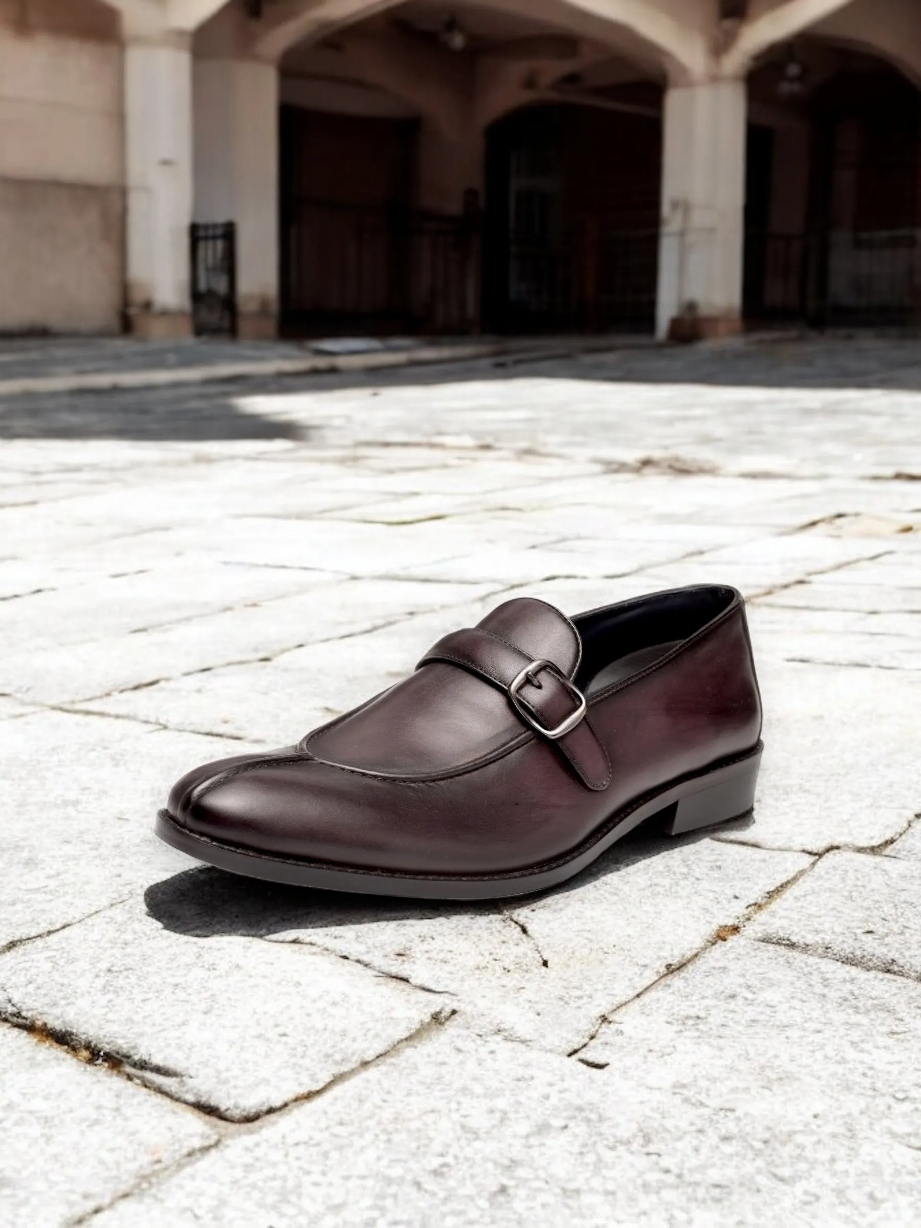 Oxmoor Buckle – Leather Buckled Slip-On Loafers