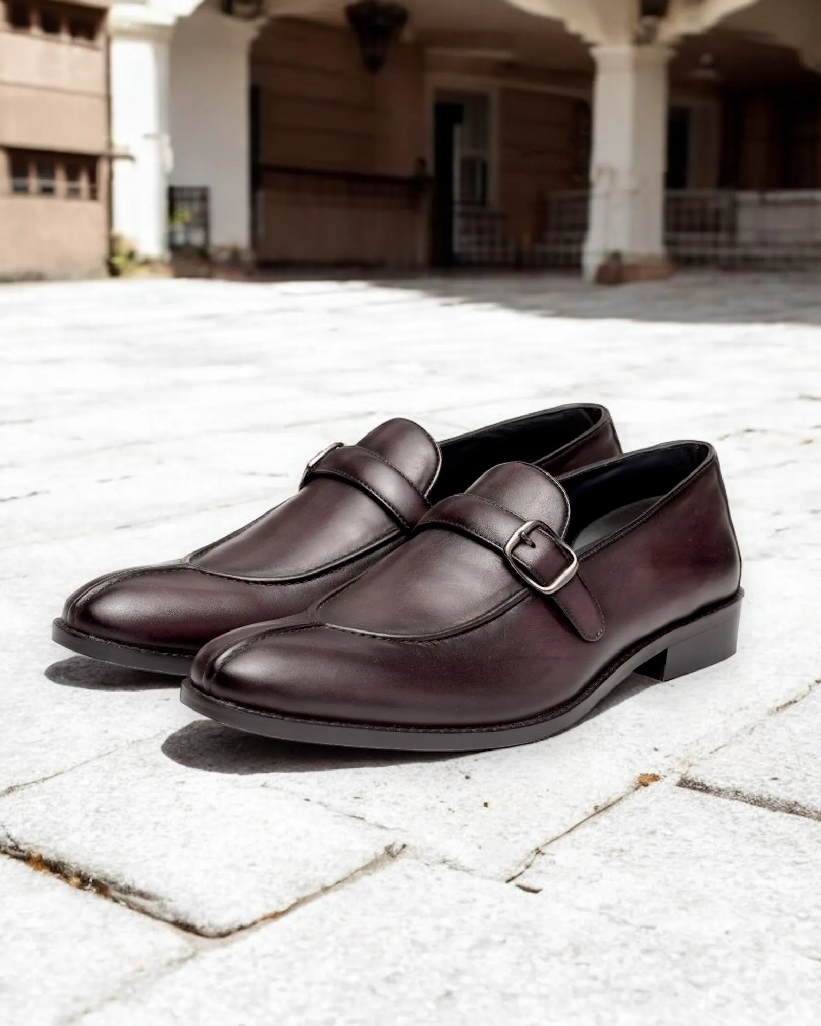 Oxmoor Buckle – Leather Buckled Slip-On Loafers