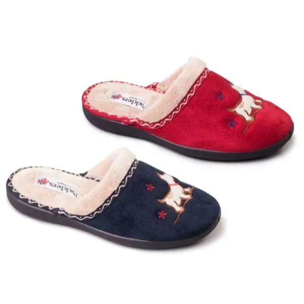 Padders SCOTTY Womens (EE Fit) Mule Slippers Navy