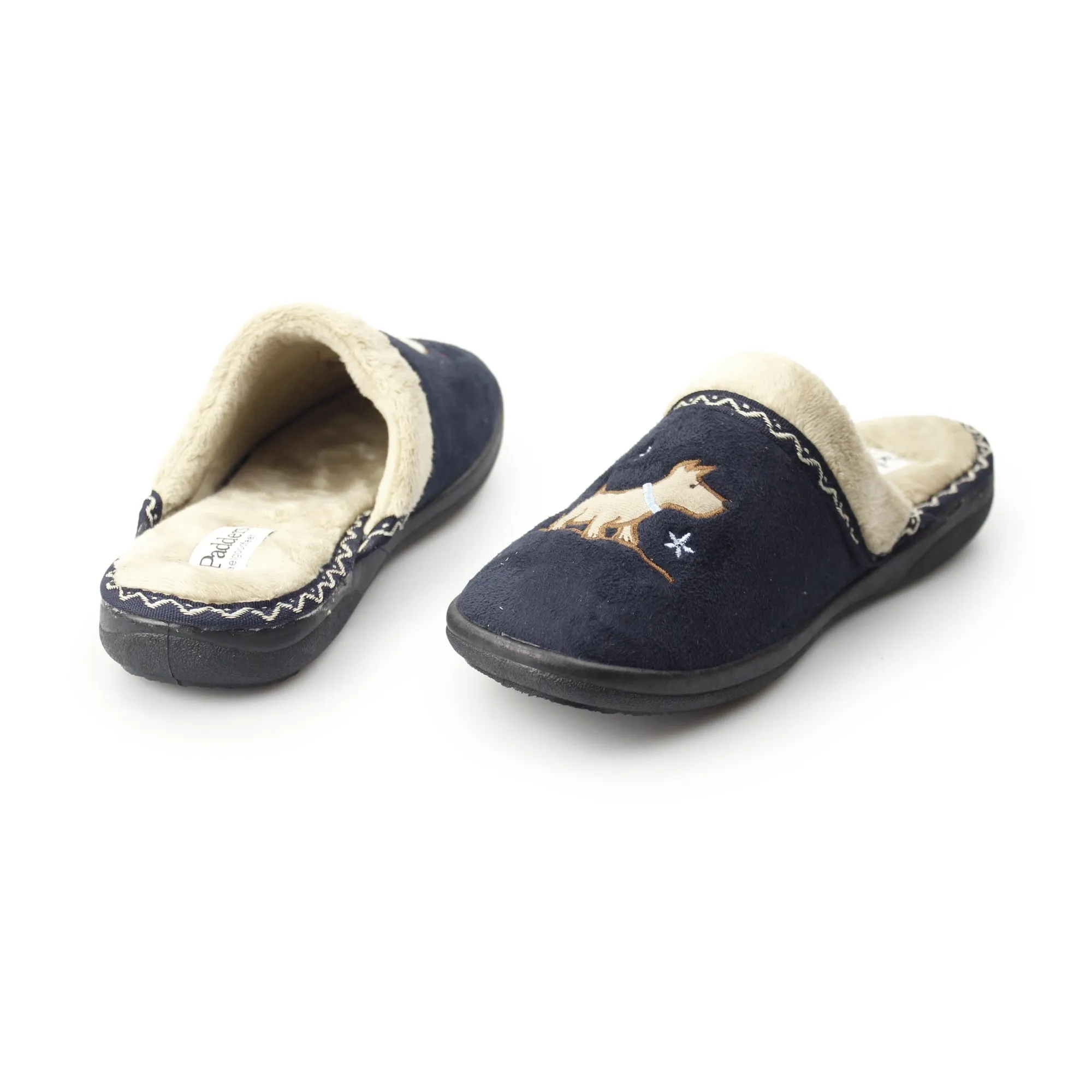 Padders SCOTTY Womens (EE Fit) Mule Slippers Navy