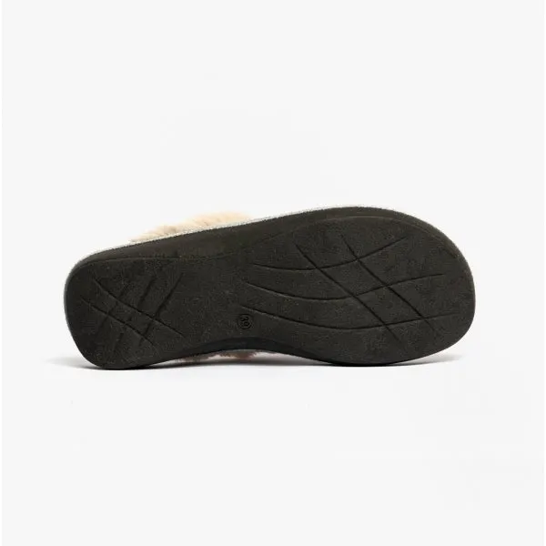 Padders SORREL Womens (E Fit) Mule Slippers Grey Combi