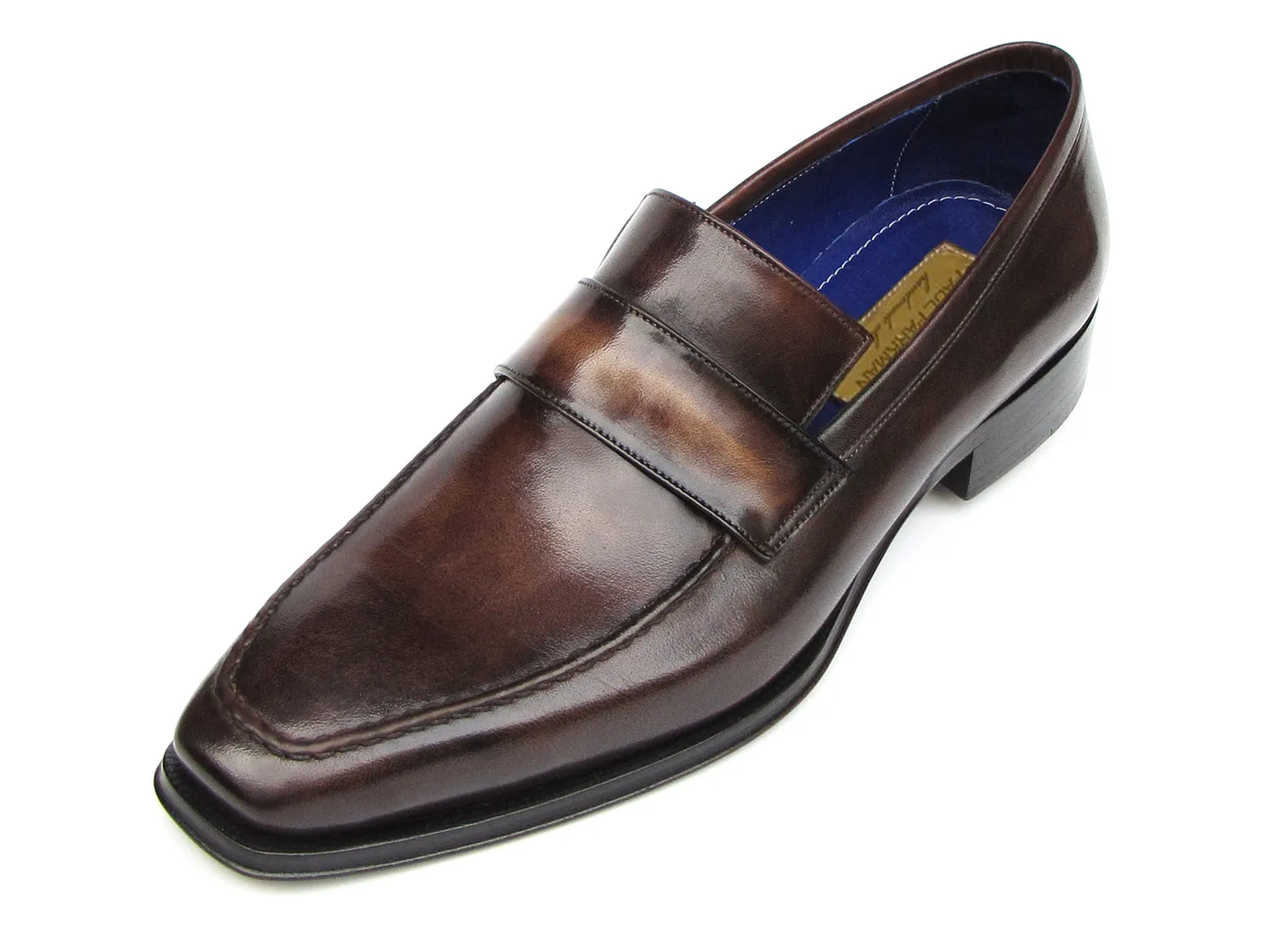 Paul Parkman Men's Loafer Bronze Hand Painted Shoes