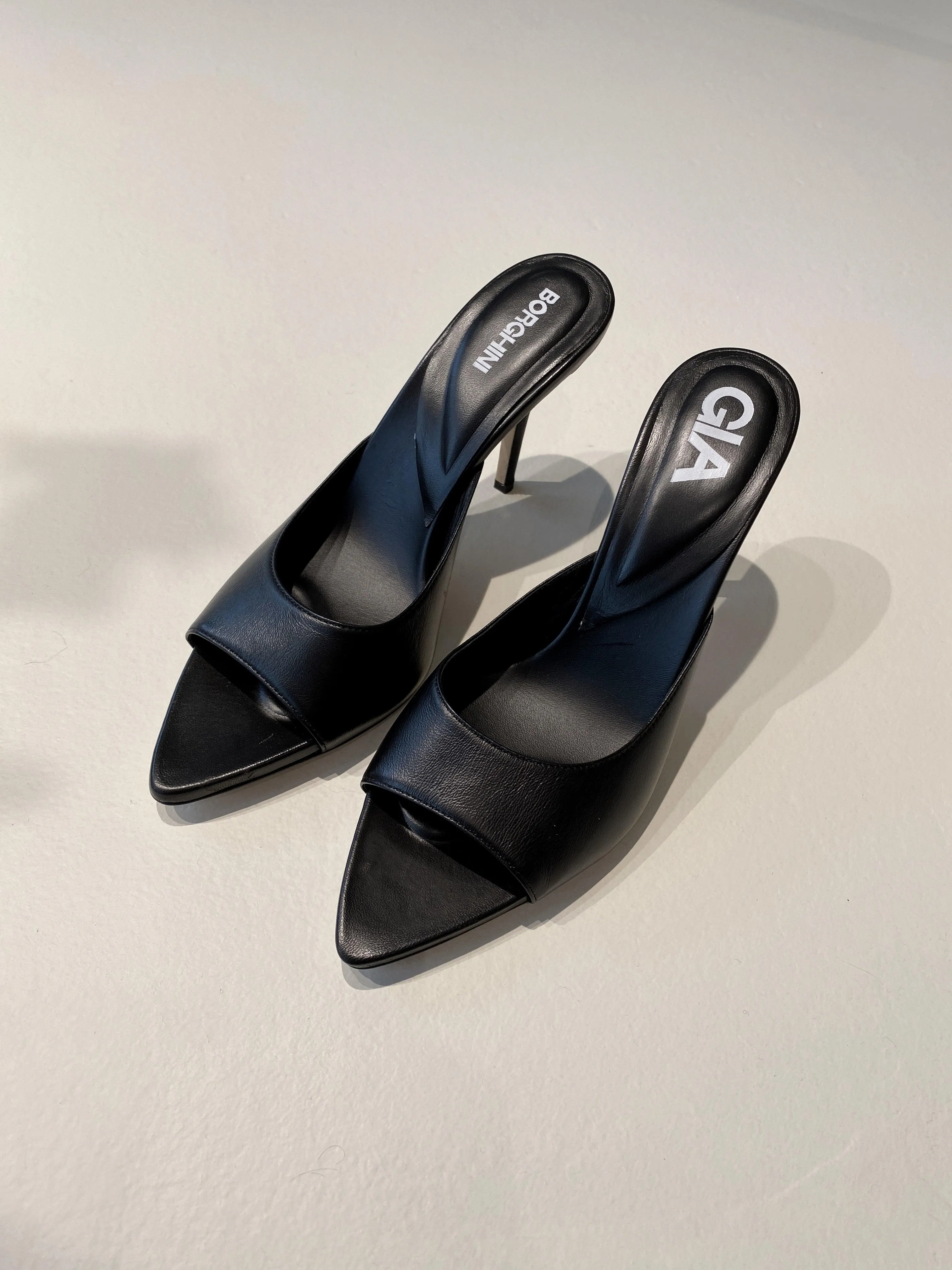 Perni 04, Black, Pointe Toe Mule