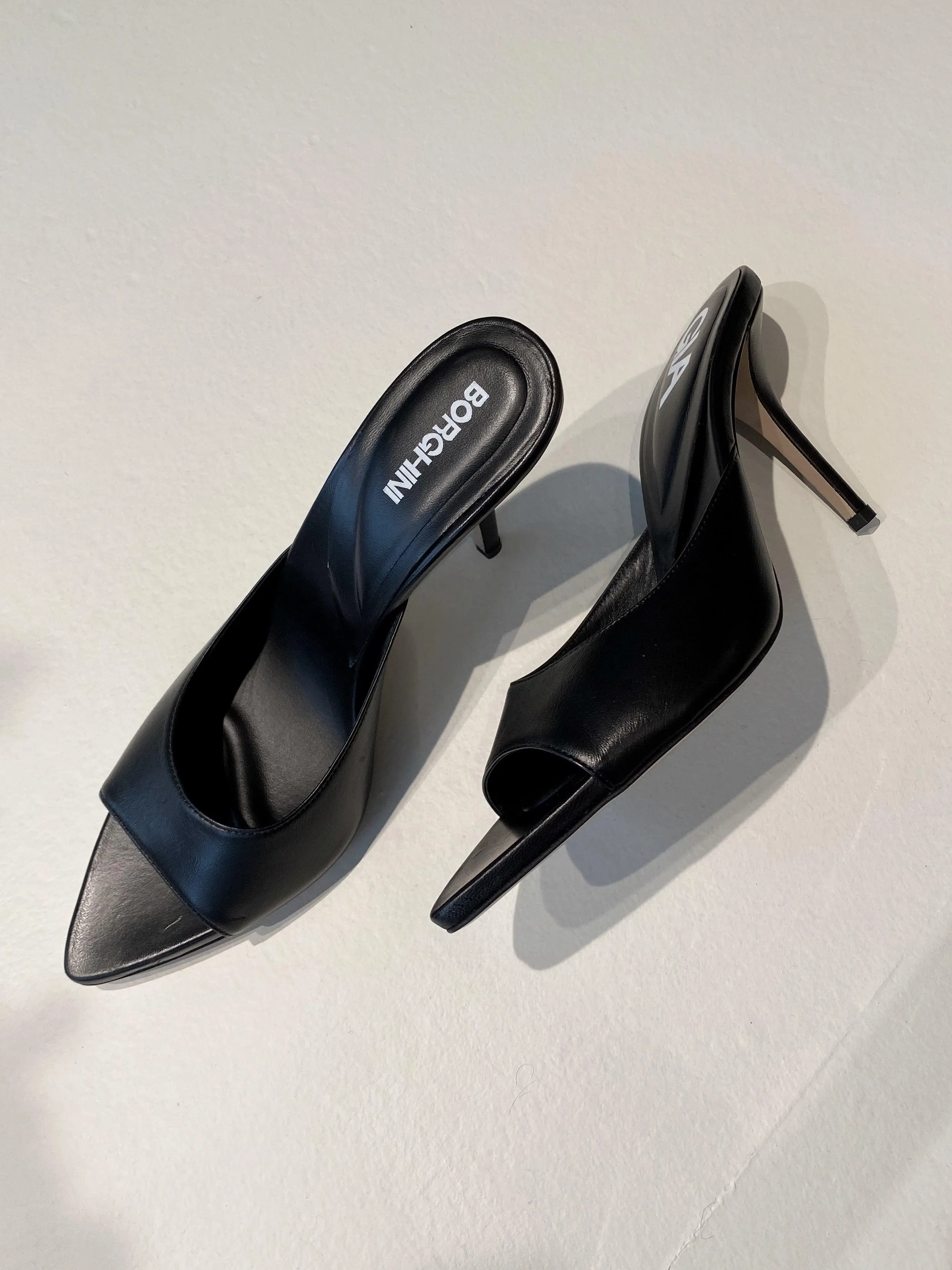 Perni 04, Black, Pointe Toe Mule