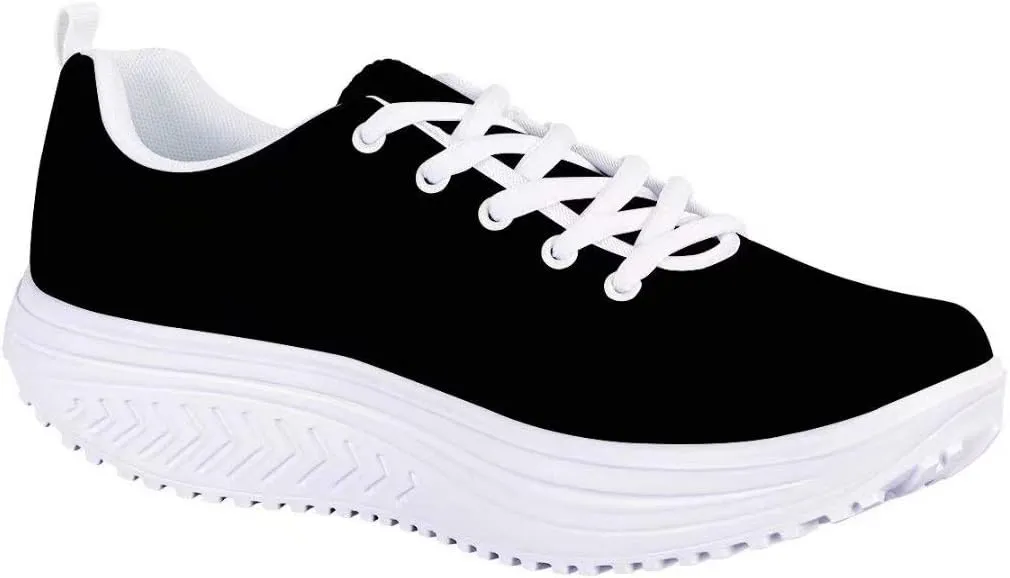 PinUp Angel Ladies Rocking Shoes Womens Lace-up Wedges Tennis Platform Walking Sneakers