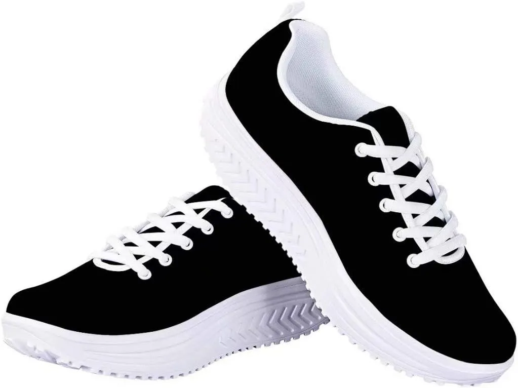 PinUp Angel Ladies Rocking Shoes Womens Lace-up Wedges Tennis Platform Walking Sneakers