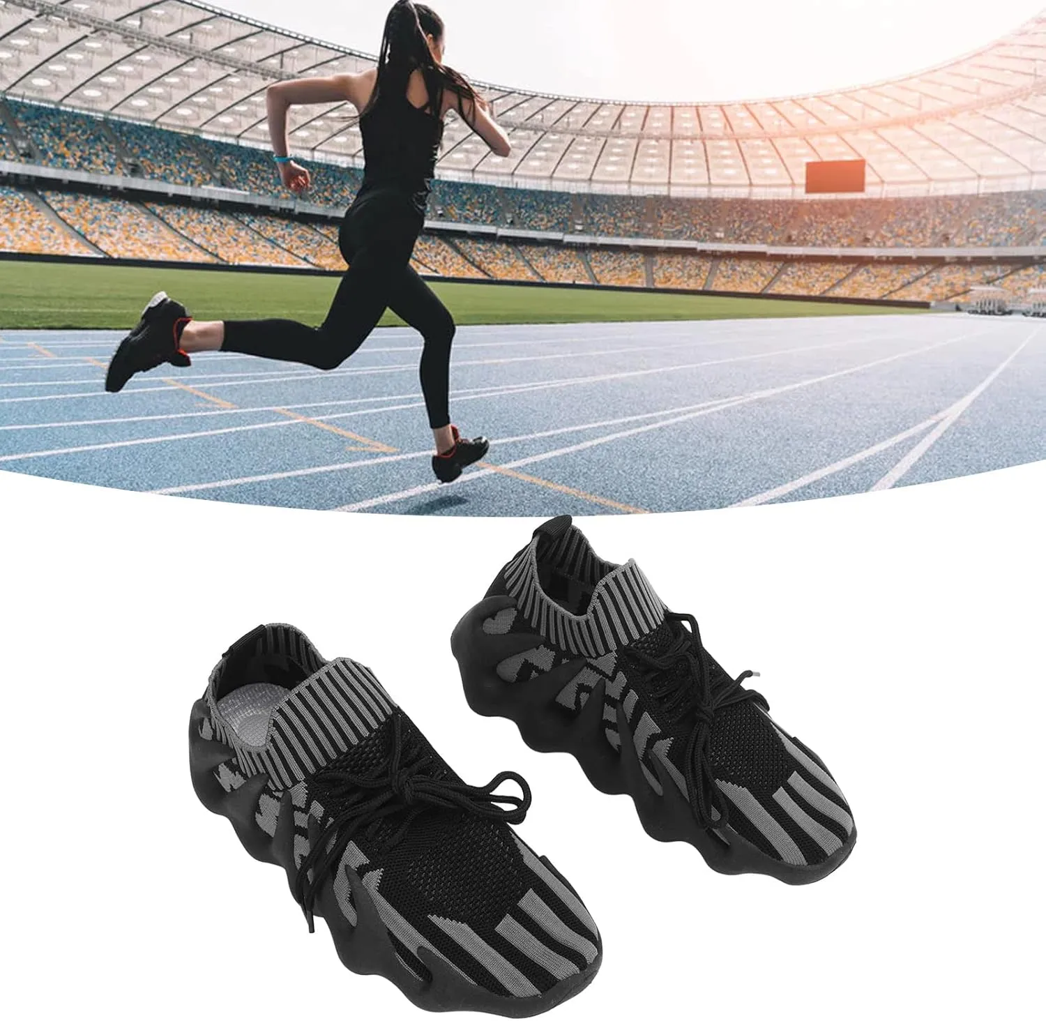 Pissente Men Mesh Running Shoe Fashion Sneakers Shoes Slip On Athletic Walking Shoes Lightweight Casual Shoes Breathable for Gym Tennis Travel