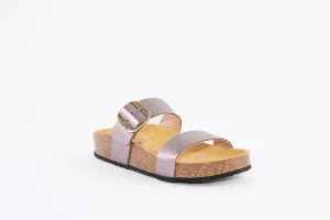 PLAKTON - 343004 FLAT BUCKLE MULE - PEWTER