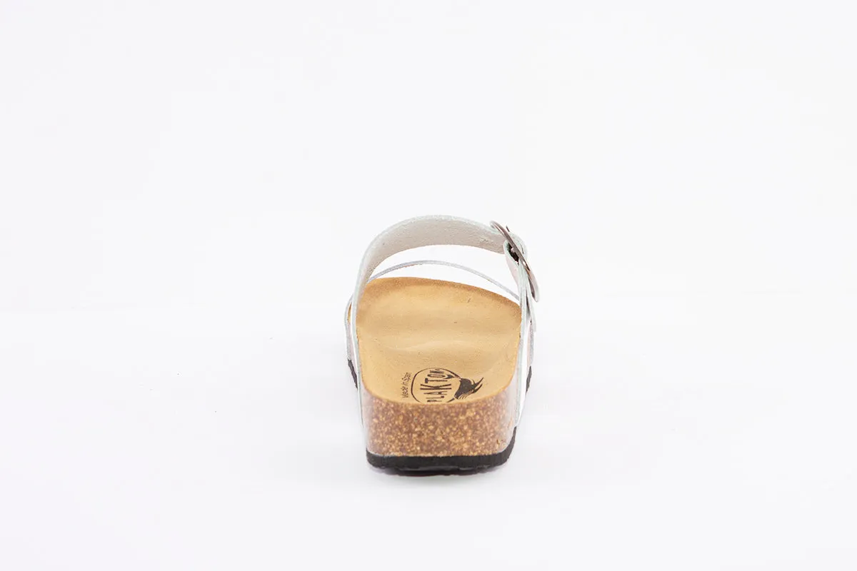 PLAKTON - 343004 FLAT BUCKLE MULE - WHITE