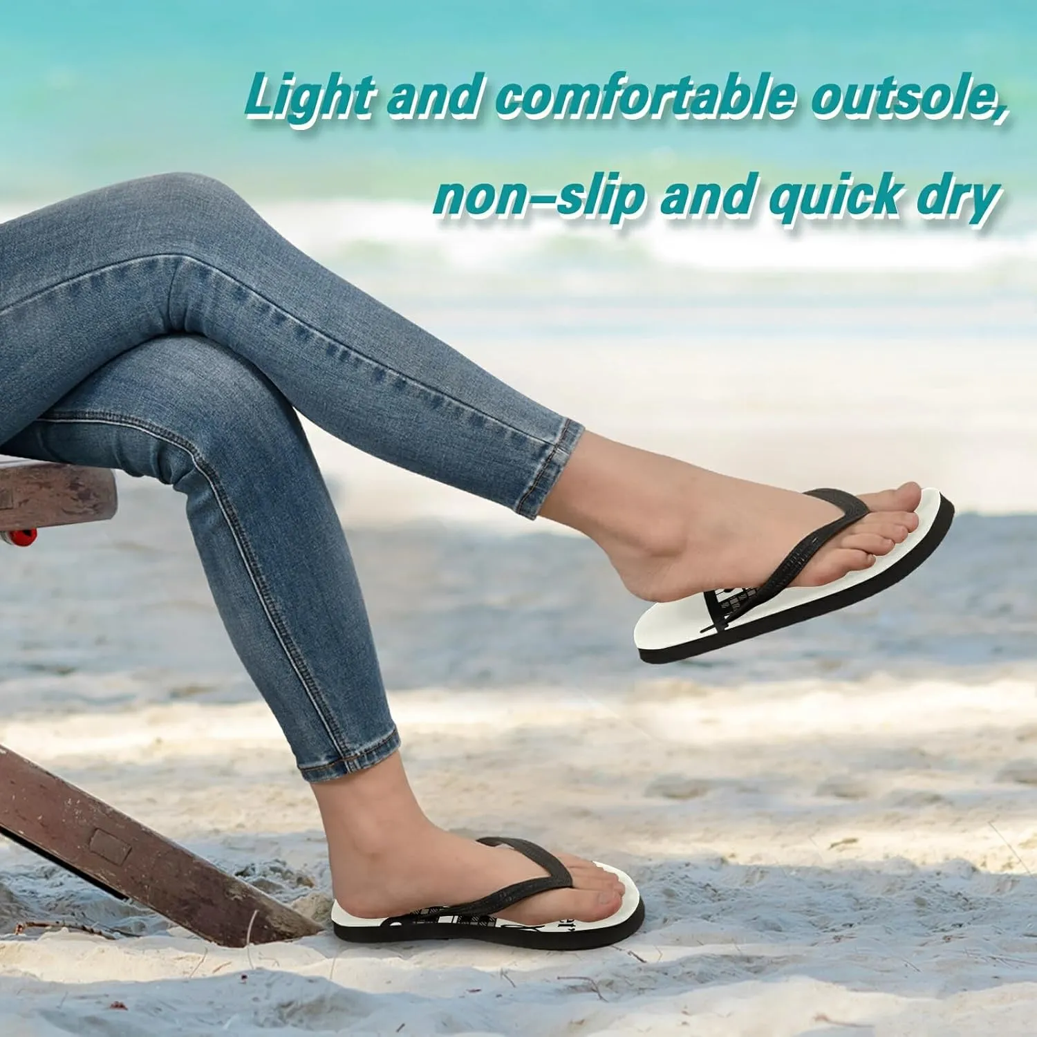 Poeticcity Flip Sandal Men Women Flip Flops for Hotel Spa Home Slippers Bedroom Travel S-XXL