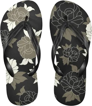 Poeticcity Flip Sandal Men Women Flip Flops for Hotel Spa Home Slippers Bedroom Travel S-XXL