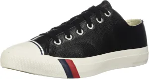 PRO-Keds Men's Royal Lo Lace Up Fashion Sneaker, Black Leather, 10.5