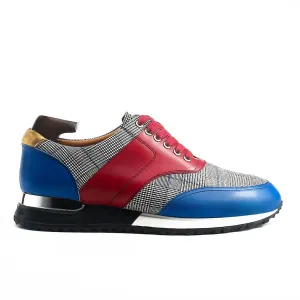 Retro Multi-Color Plaid Lace-Up Sneaker