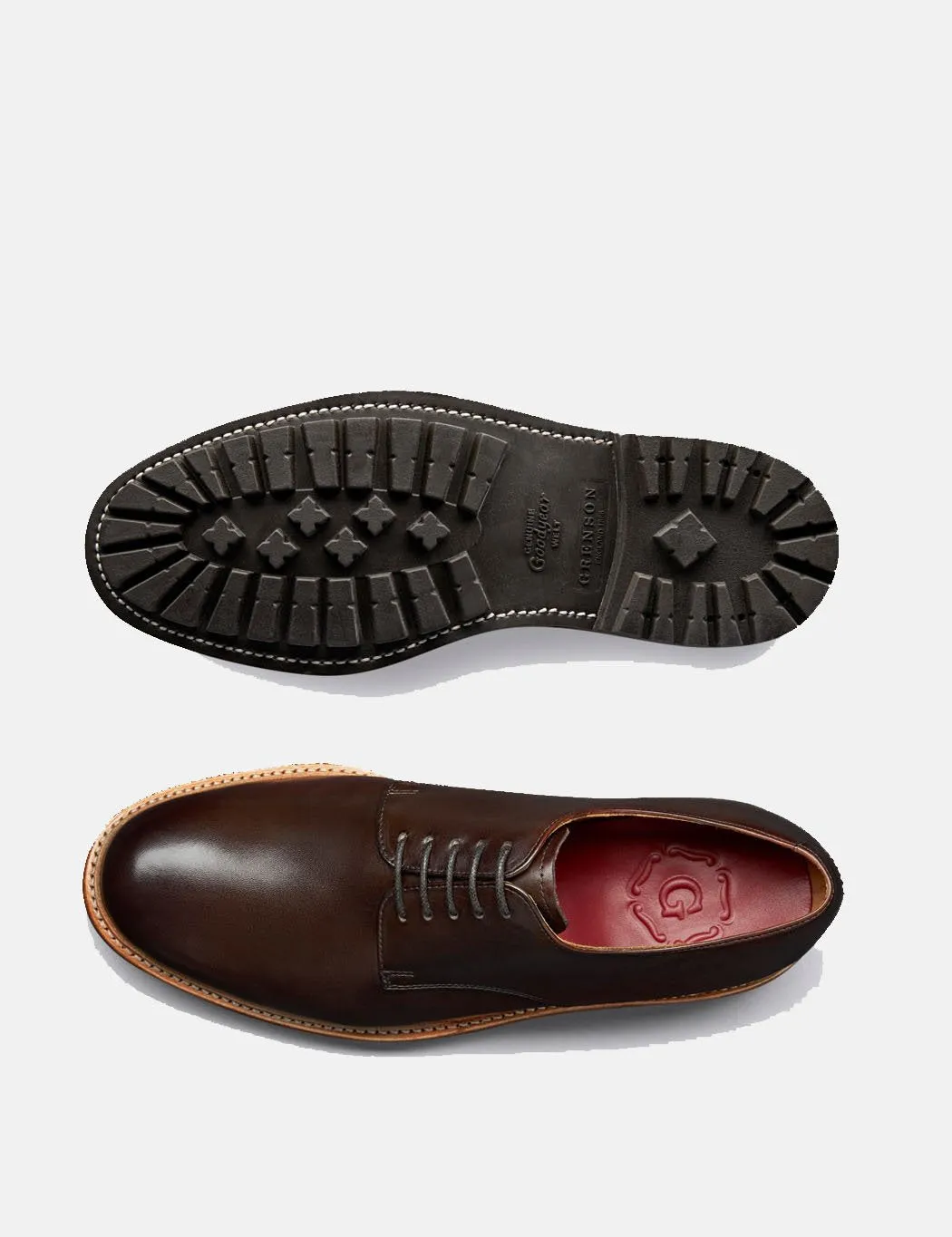 Risk-free returns Derby Intelligent - Brown Dark Grenson Shoes Curt