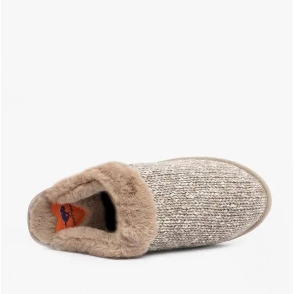 Rocket Dog ROSIE GLENVIEW Womens Knit Mule Slippers Taupe