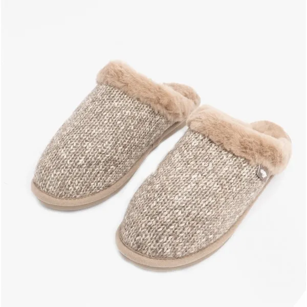 Rocket Dog ROSIE GLENVIEW Womens Knit Mule Slippers Taupe