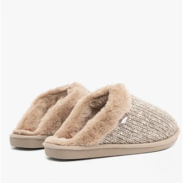 Rocket Dog ROSIE GLENVIEW Womens Knit Mule Slippers Taupe