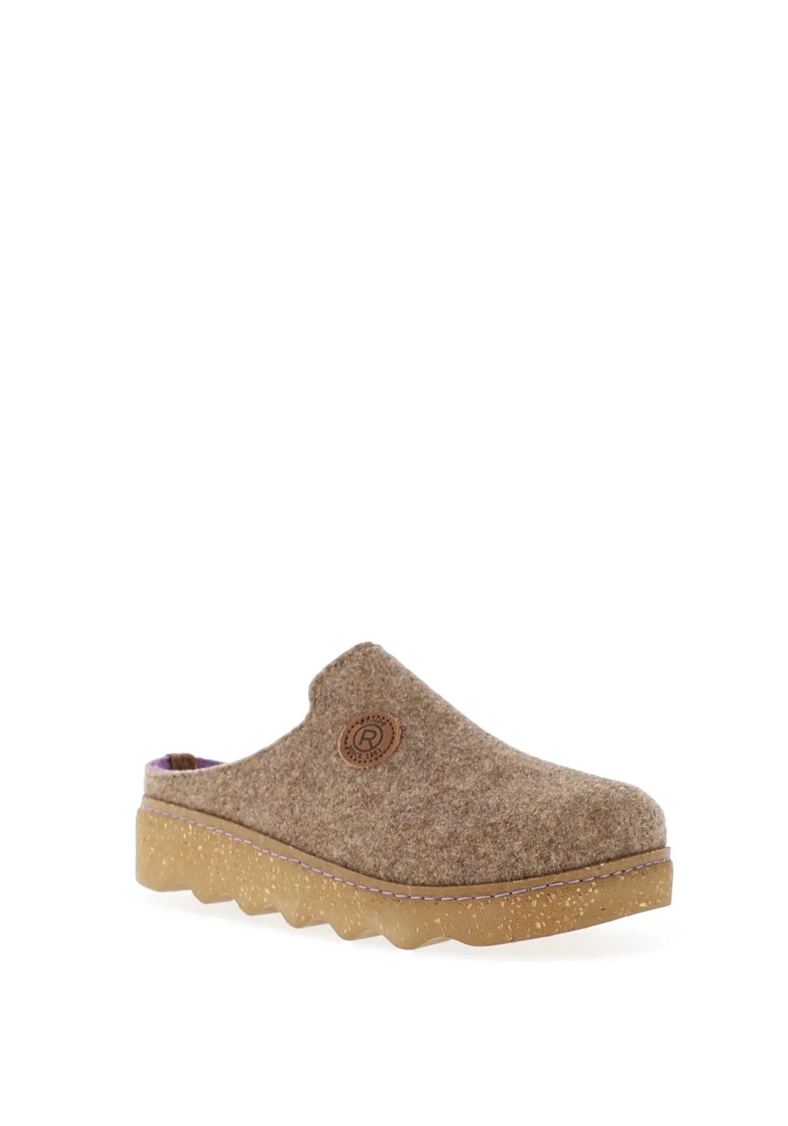 Rohde Womens Wool Trim Mules, Brown