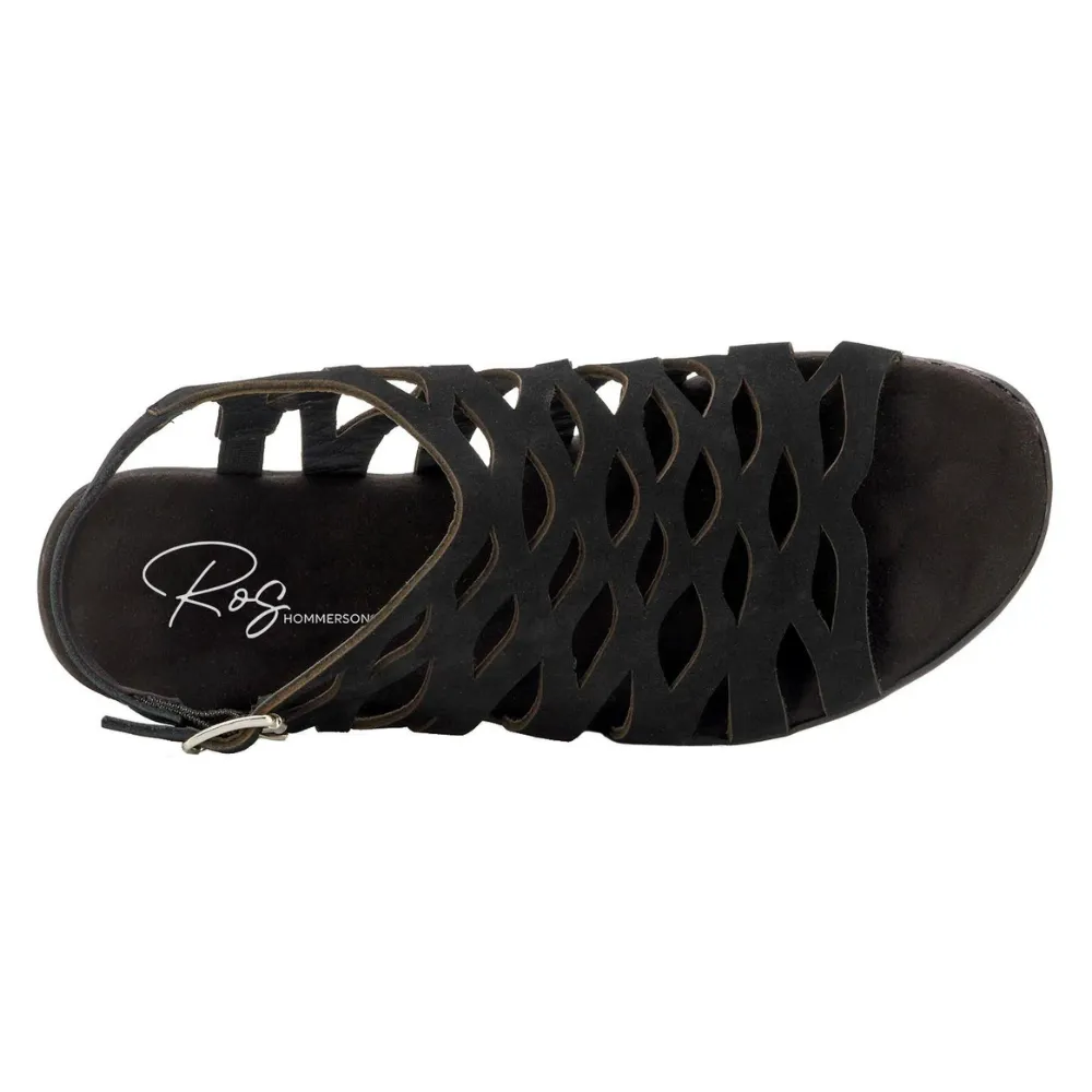 Ros Hommerson Katia Black Nubuck Sandal (Women's)