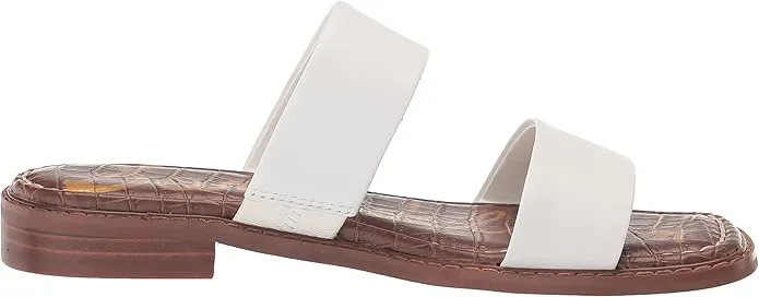 Sam Heeled White Time-limited offer Haydee Toe Open Quick dispatch Edelman Sandals Fashion On Slip Leather Flat
