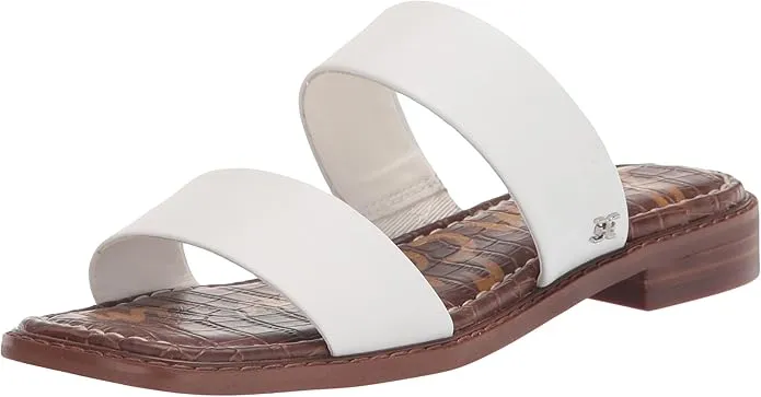 Sam Heeled White Time-limited offer Haydee Toe Open Quick dispatch Edelman Sandals Fashion On Slip Leather Flat