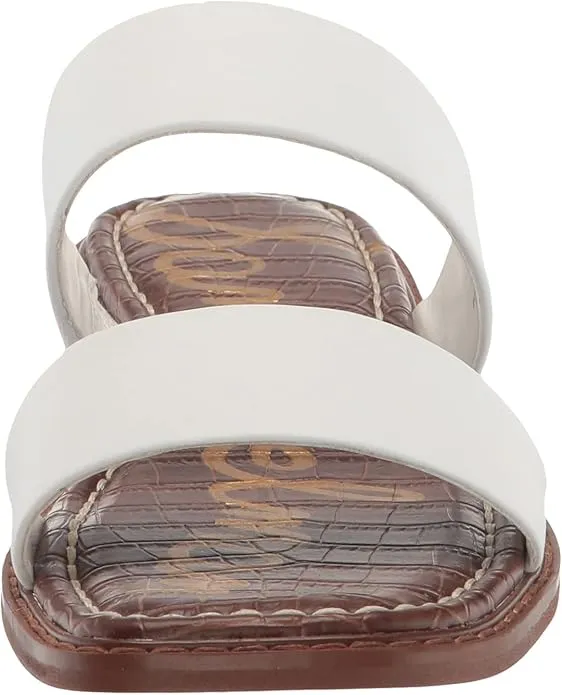 Sam Heeled White Time-limited offer Haydee Toe Open Quick dispatch Edelman Sandals Fashion On Slip Leather Flat