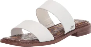 Sam Heeled White Time-limited offer Haydee Toe Open Quick dispatch Edelman Sandals Fashion On Slip Leather Flat