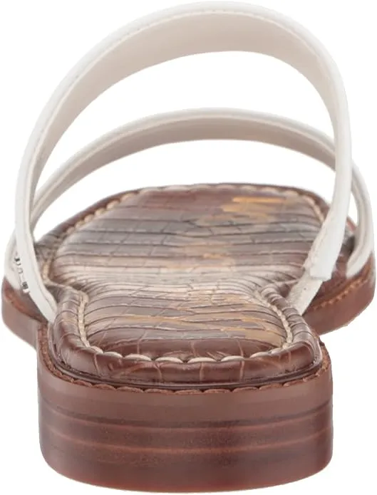 Sam Heeled White Time-limited offer Haydee Toe Open Quick dispatch Edelman Sandals Fashion On Slip Leather Flat