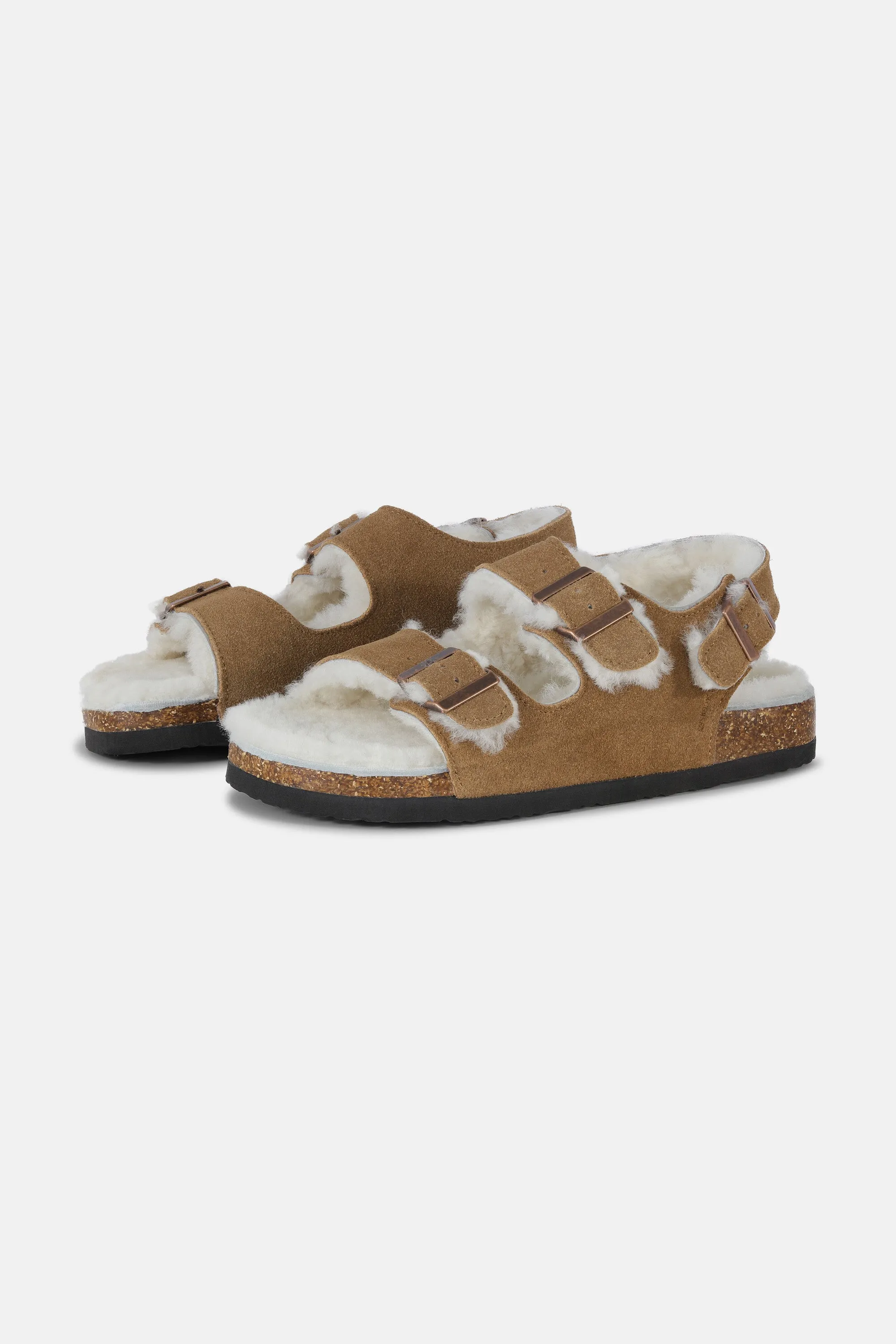 Sandalen Mit Riemen - Golden Brown