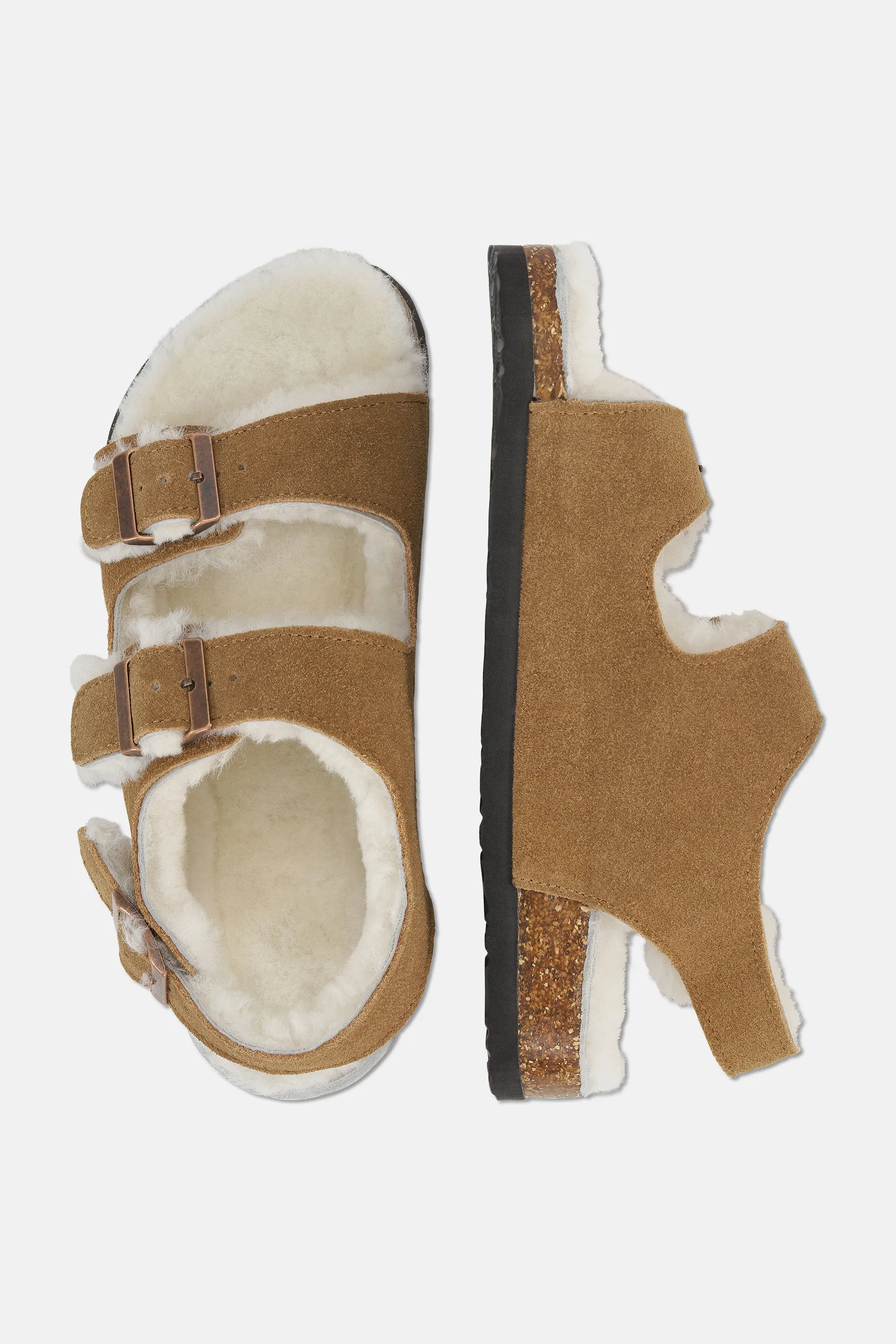 Sandalen Mit Riemen - Golden Brown