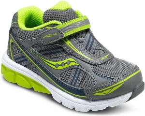 Saucony Boys Baby Ride Sneaker (Toddler/Little Kid),Grey/Lime,6 M US Toddler