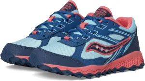 Saucony Cohesion TR14 LTT Trail Running Shoe (Little Big Kid) Sneaker, Aqua/Coral, 4.5 Wide US Unisex