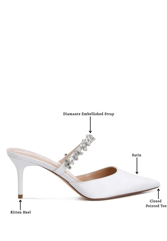 Sena Diamante Mule Heels