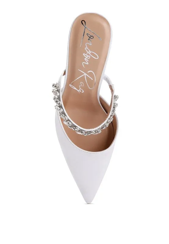 Sena Diamante Mule Heels