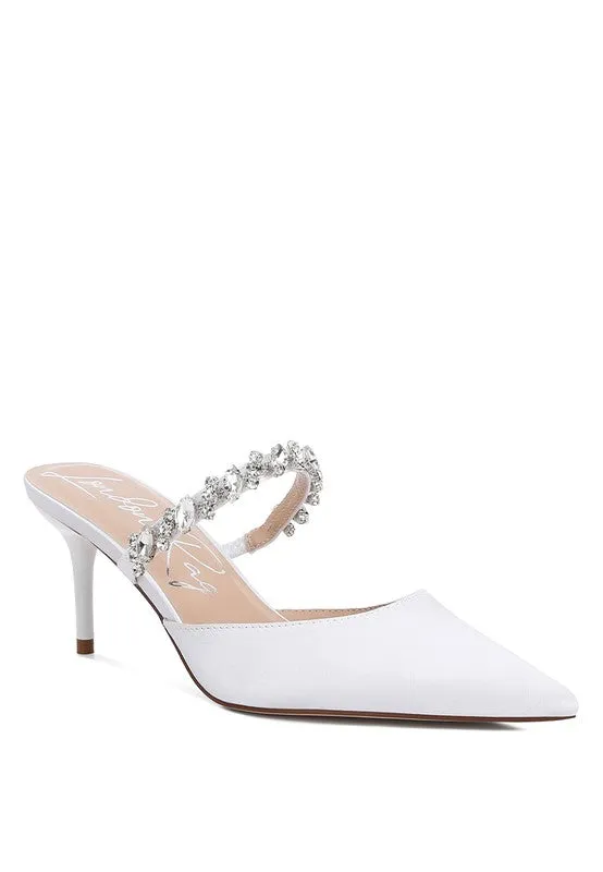 Sena Diamante Mule Heels