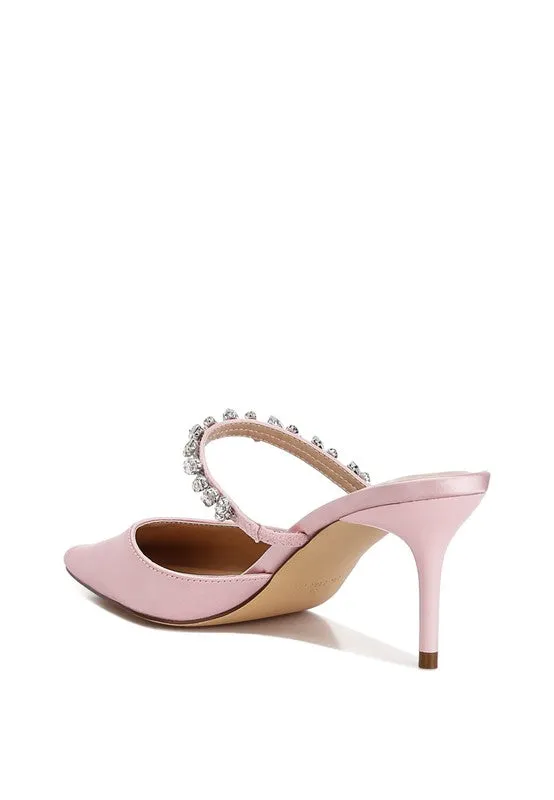 Sena Diamante Mule Heels